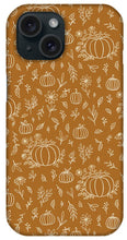Load image into Gallery viewer, Bronze Floral Ink Pumpkin Pattern - Phone Case