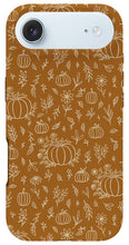 Load image into Gallery viewer, Bronze Floral Ink Pumpkin Pattern - Phone Case