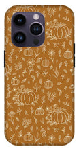 Load image into Gallery viewer, Bronze Floral Ink Pumpkin Pattern - Phone Case