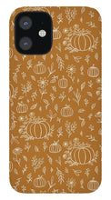 Load image into Gallery viewer, Bronze Floral Ink Pumpkin Pattern - Phone Case