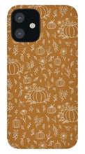 Load image into Gallery viewer, Bronze Floral Ink Pumpkin Pattern - Phone Case