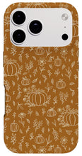 Load image into Gallery viewer, Bronze Floral Ink Pumpkin Pattern - Phone Case