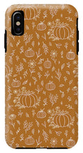 Load image into Gallery viewer, Bronze Floral Ink Pumpkin Pattern - Phone Case