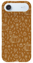 Load image into Gallery viewer, Bronze Floral Ink Pumpkin Pattern - Phone Case