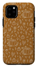 Load image into Gallery viewer, Bronze Floral Ink Pumpkin Pattern - Phone Case