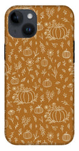 Load image into Gallery viewer, Bronze Floral Ink Pumpkin Pattern - Phone Case