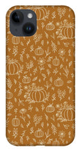 Load image into Gallery viewer, Bronze Floral Ink Pumpkin Pattern - Phone Case