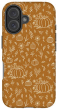 Load image into Gallery viewer, Bronze Floral Ink Pumpkin Pattern - Phone Case