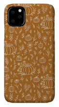 Load image into Gallery viewer, Bronze Floral Ink Pumpkin Pattern - Phone Case