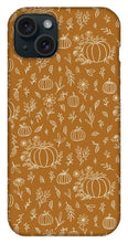 Load image into Gallery viewer, Bronze Floral Ink Pumpkin Pattern - Phone Case