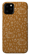 Load image into Gallery viewer, Bronze Floral Ink Pumpkin Pattern - Phone Case