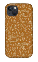 Load image into Gallery viewer, Bronze Floral Ink Pumpkin Pattern - Phone Case