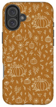Load image into Gallery viewer, Bronze Floral Ink Pumpkin Pattern - Phone Case