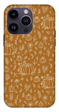 Load image into Gallery viewer, Bronze Floral Ink Pumpkin Pattern - Phone Case