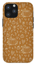 Load image into Gallery viewer, Bronze Floral Ink Pumpkin Pattern - Phone Case