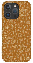 Load image into Gallery viewer, Bronze Floral Ink Pumpkin Pattern - Phone Case