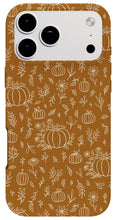 Load image into Gallery viewer, Bronze Floral Ink Pumpkin Pattern - Phone Case