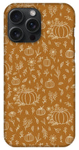 Load image into Gallery viewer, Bronze Floral Ink Pumpkin Pattern - Phone Case