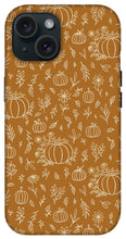 Load image into Gallery viewer, Bronze Floral Ink Pumpkin Pattern - Phone Case