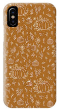 Load image into Gallery viewer, Bronze Floral Ink Pumpkin Pattern - Phone Case