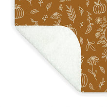 Load image into Gallery viewer, Bronze Floral Ink Pumpkin Pattern - Blanket