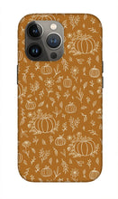 Load image into Gallery viewer, Bronze Floral Ink Pumpkin Pattern - Phone Case
