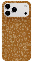 Load image into Gallery viewer, Bronze Floral Ink Pumpkin Pattern - Phone Case