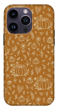 Load image into Gallery viewer, Bronze Floral Ink Pumpkin Pattern - Phone Case
