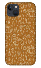 Load image into Gallery viewer, Bronze Floral Ink Pumpkin Pattern - Phone Case