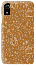 Load image into Gallery viewer, Bronze Floral Ink Pumpkin Pattern - Phone Case