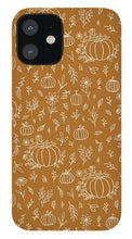 Load image into Gallery viewer, Bronze Floral Ink Pumpkin Pattern - Phone Case