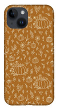 Load image into Gallery viewer, Bronze Floral Ink Pumpkin Pattern - Phone Case