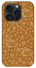 Load image into Gallery viewer, Bronze Floral Ink Pumpkin Pattern - Phone Case