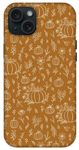 Load image into Gallery viewer, Bronze Floral Ink Pumpkin Pattern - Phone Case