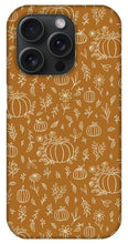Load image into Gallery viewer, Bronze Floral Ink Pumpkin Pattern - Phone Case