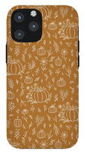 Load image into Gallery viewer, Bronze Floral Ink Pumpkin Pattern - Phone Case