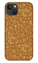 Load image into Gallery viewer, Bronze Floral Ink Pumpkin Pattern - Phone Case