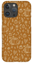Load image into Gallery viewer, Bronze Floral Ink Pumpkin Pattern - Phone Case