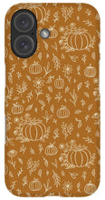 Load image into Gallery viewer, Bronze Floral Ink Pumpkin Pattern - Phone Case
