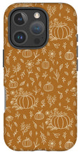 Load image into Gallery viewer, Bronze Floral Ink Pumpkin Pattern - Phone Case