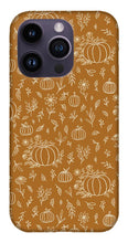 Load image into Gallery viewer, Bronze Floral Ink Pumpkin Pattern - Phone Case