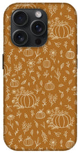 Load image into Gallery viewer, Bronze Floral Ink Pumpkin Pattern - Phone Case