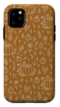 Load image into Gallery viewer, Bronze Floral Ink Pumpkin Pattern - Phone Case