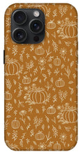 Load image into Gallery viewer, Bronze Floral Ink Pumpkin Pattern - Phone Case
