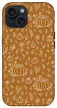 Load image into Gallery viewer, Bronze Floral Ink Pumpkin Pattern - Phone Case