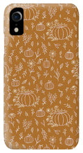 Load image into Gallery viewer, Bronze Floral Ink Pumpkin Pattern - Phone Case