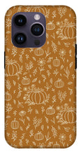 Load image into Gallery viewer, Bronze Floral Ink Pumpkin Pattern - Phone Case