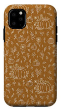 Load image into Gallery viewer, Bronze Floral Ink Pumpkin Pattern - Phone Case
