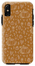 Load image into Gallery viewer, Bronze Floral Ink Pumpkin Pattern - Phone Case