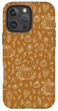 Load image into Gallery viewer, Bronze Floral Ink Pumpkin Pattern - Phone Case